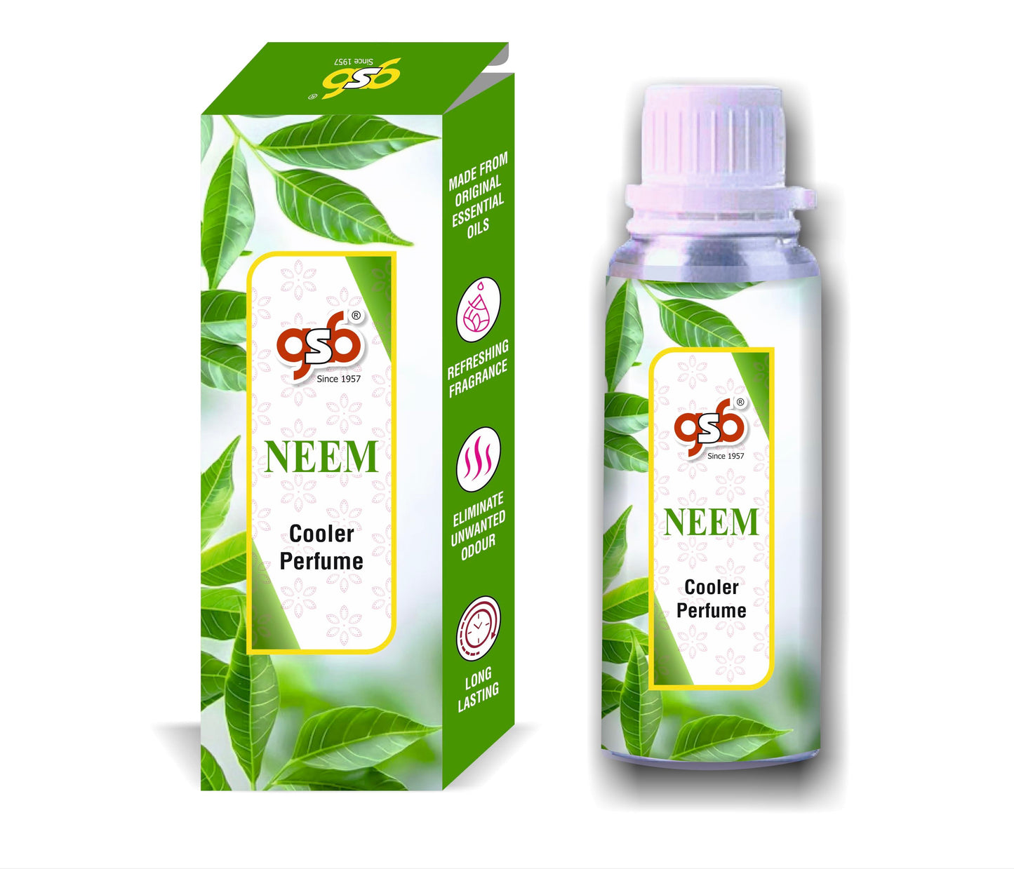 GSB Neem Cooler Perfume | Long Lasting | Alcohol Free | Cooler Spray | Cooler Attar | Cooler Essential Oil | Natural And Real Fragrance
