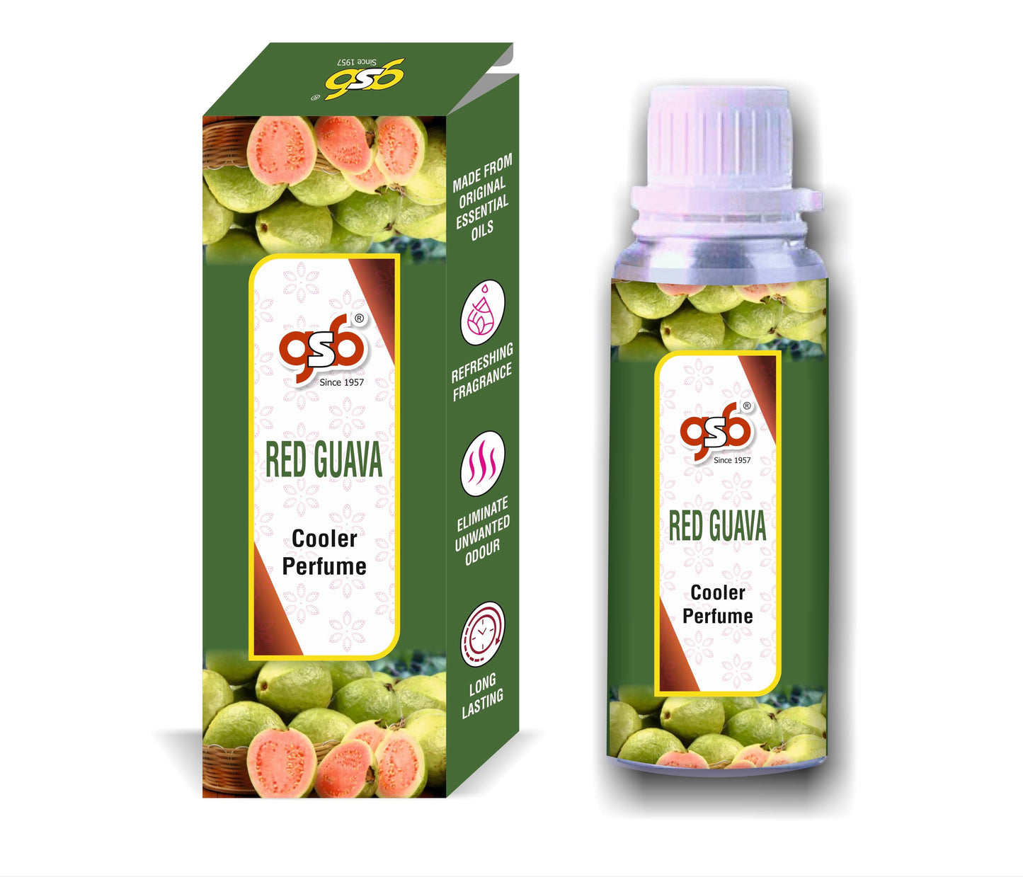 GSB Red Guava Cooler Perfume | Long Lasting | Alcohol Free | Cooler Spray | Cooler Attar | Cooler Essential Oil | Natural And Real Fragrance