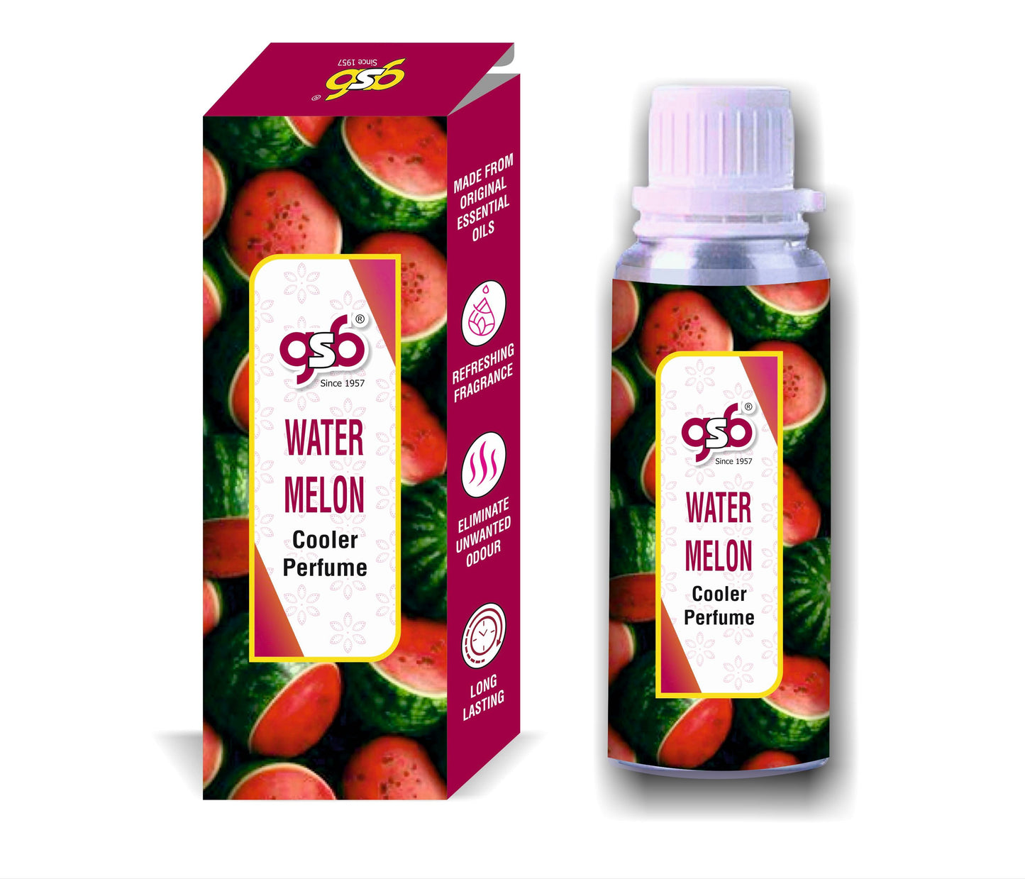 GSB Watermelon Cooler Perfume | Long Lasting | Alcohol Free | Cooler Spray | Cooler Attar | Cooler Essential Oil | Natural And Real Fragrance