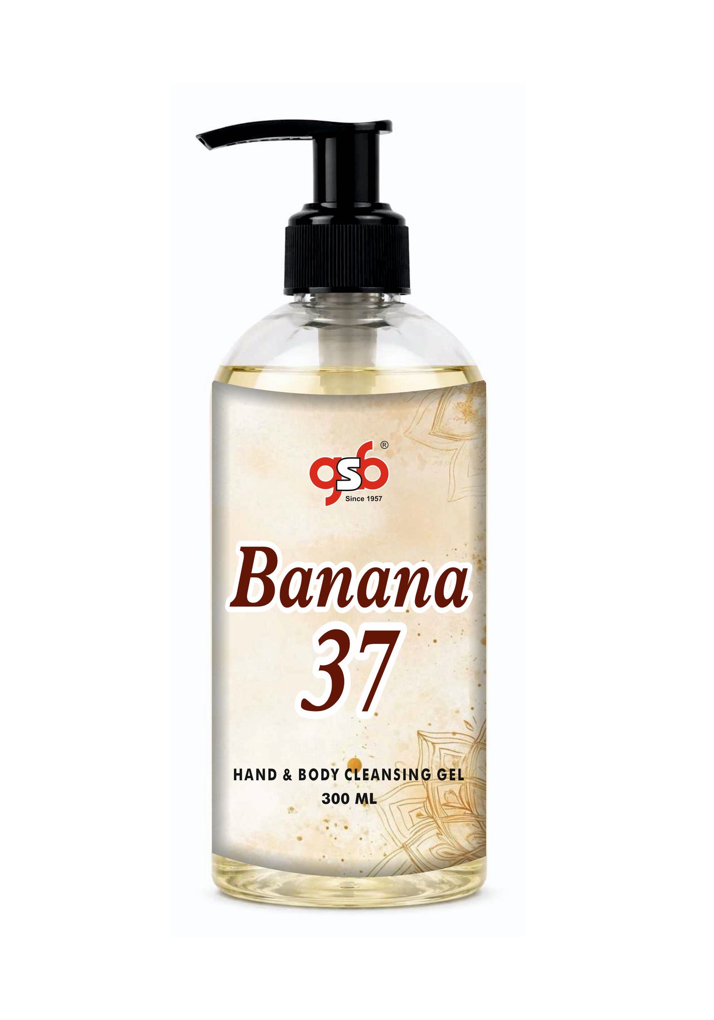GSB Banana 37 Hand And Body Cleansing Gel Inspired From Kyali Banana 37 | Luxury Body Wash & Shower Gel With Long Lasting Aroma | No Parabens & Silicones | 300 ml
