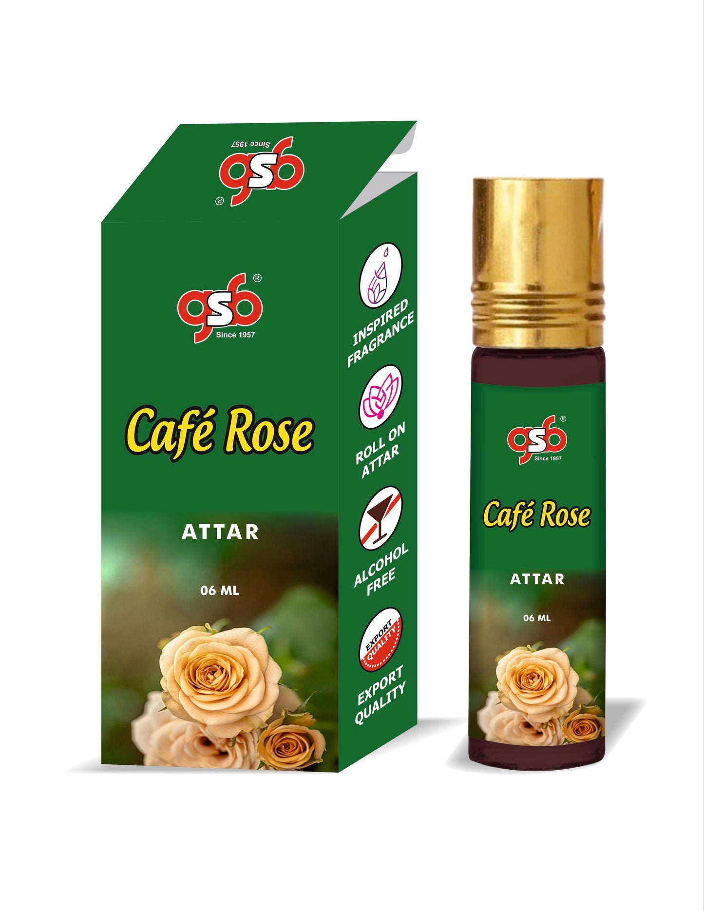 GSB Cafe Rose Attar Inspired From Tord Fom Café Rose | Clone Fragrance | Perfume Roll On | Alcohol Free | Long Lasting | Unisex