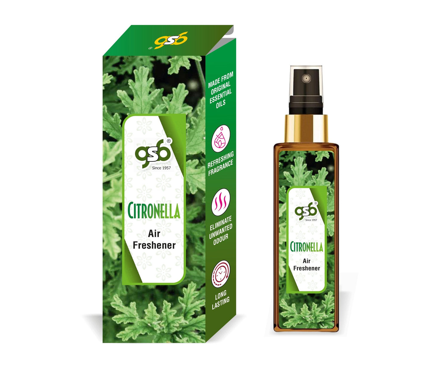 GSB Citronella Air Freshener For Fragrance at Home and Office | For Relieve Stress, Anxiety & Depression | Natural Room Spray | Long-lasting fragrance