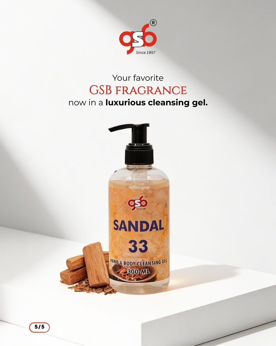 GSB Light Blue Hand And Body Cleansing Gel Inspired From Light Blue Dloce Gbbana | Luxury Body Wash & Shower Gel With Long Lasting Aroma | No Parabens & Silicones | 300 ml