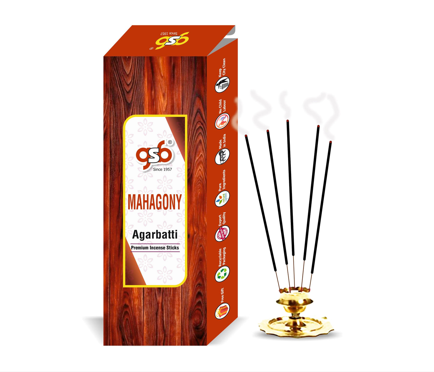 GSB Mahagony Premium Incense Sticks | Agarbatti | Made with Natural Essential Oil