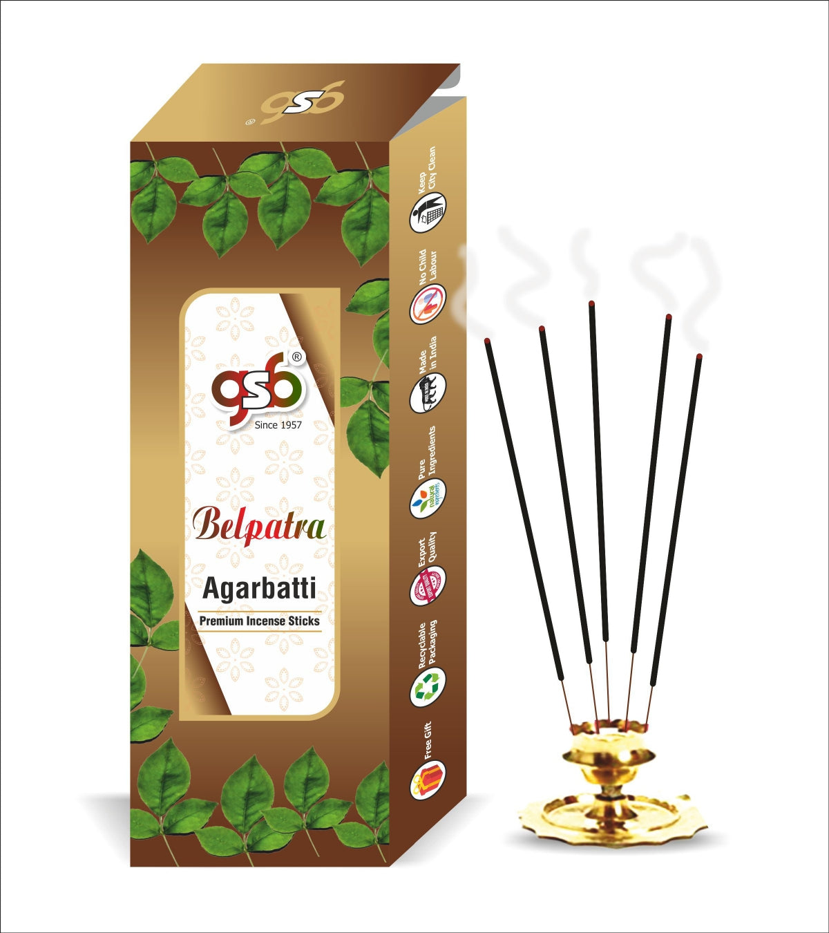GSB Belpatra Premium Incense Sticks | Agarbatti | Made with Natural Essential Oil