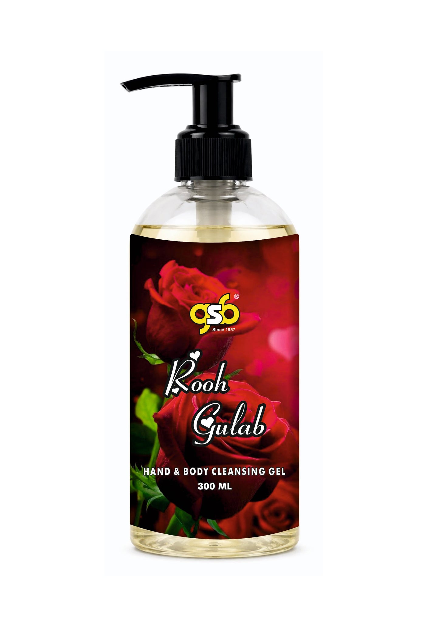 GSB Rooh Gulab Hand And Body Cleansing Gel | Luxury Body Wash & Shower Gel With Long Lasting Aroma | No Parabens & Silicones | Suitable for All Skin Types | 300 ml