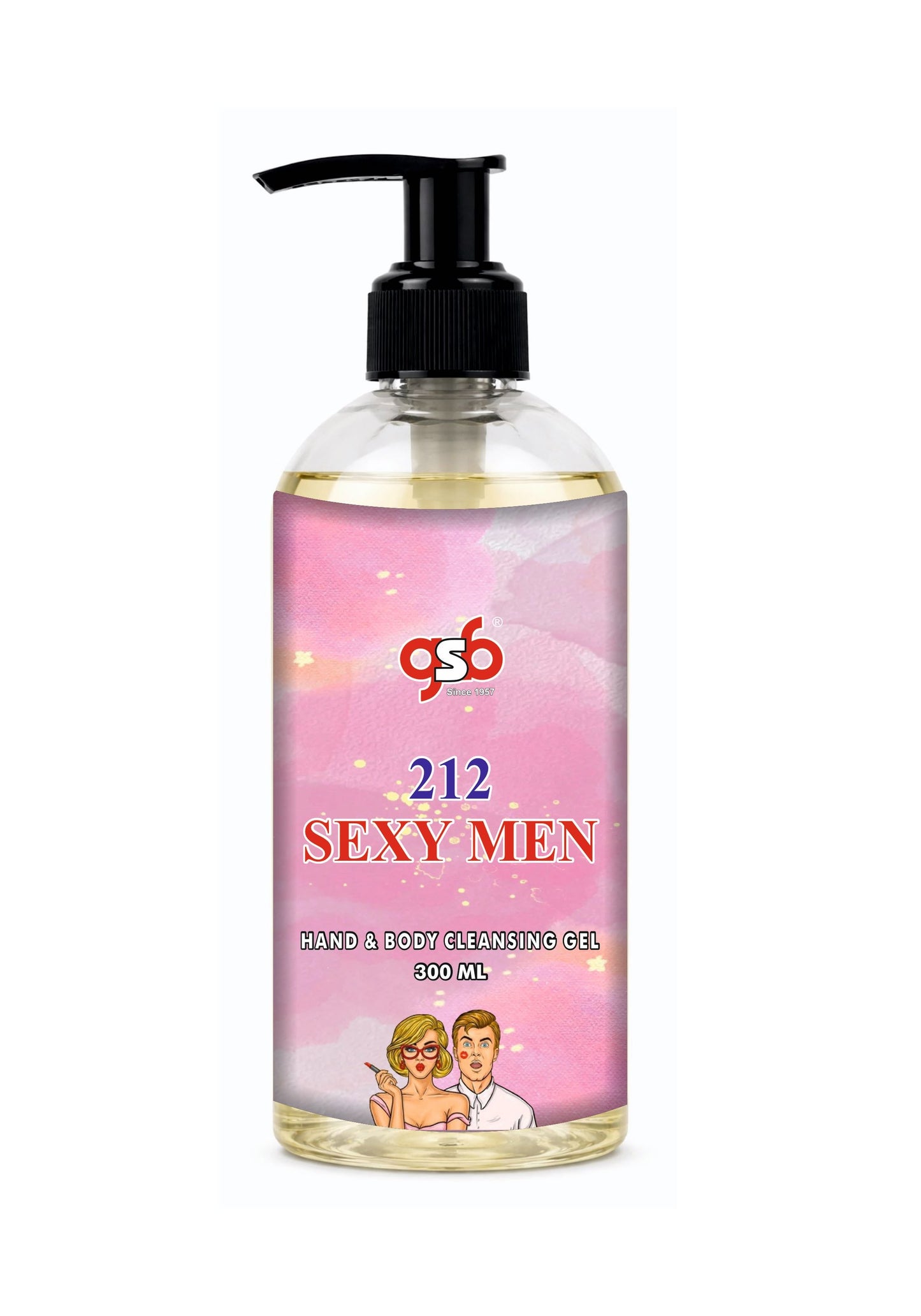 GSB 212 Sexy Hand And Body Cleansing Gel Inspired From Craolina Hrrera 212 Sexy | Luxury Body Wash & Shower Gel With Long Lasting Aroma | No Parabens & Silicones | 300 ml
