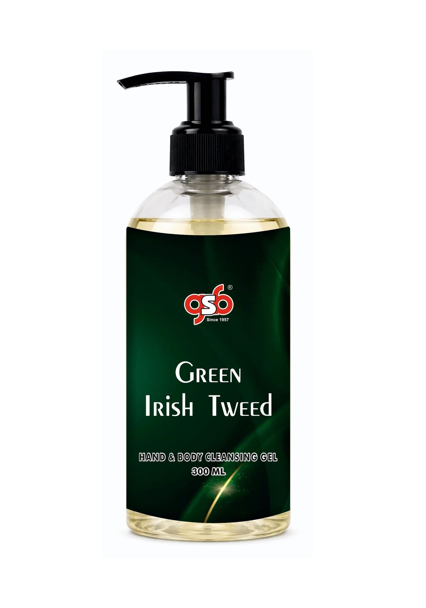 GSB Green Irish Tweed Hand And Body Cleansing Gel Inspired From Greed Green Irish Tweed | Luxury Body Wash & Shower Gel With Long Lasting Aroma | No Parabens & Silicones | 300 ml