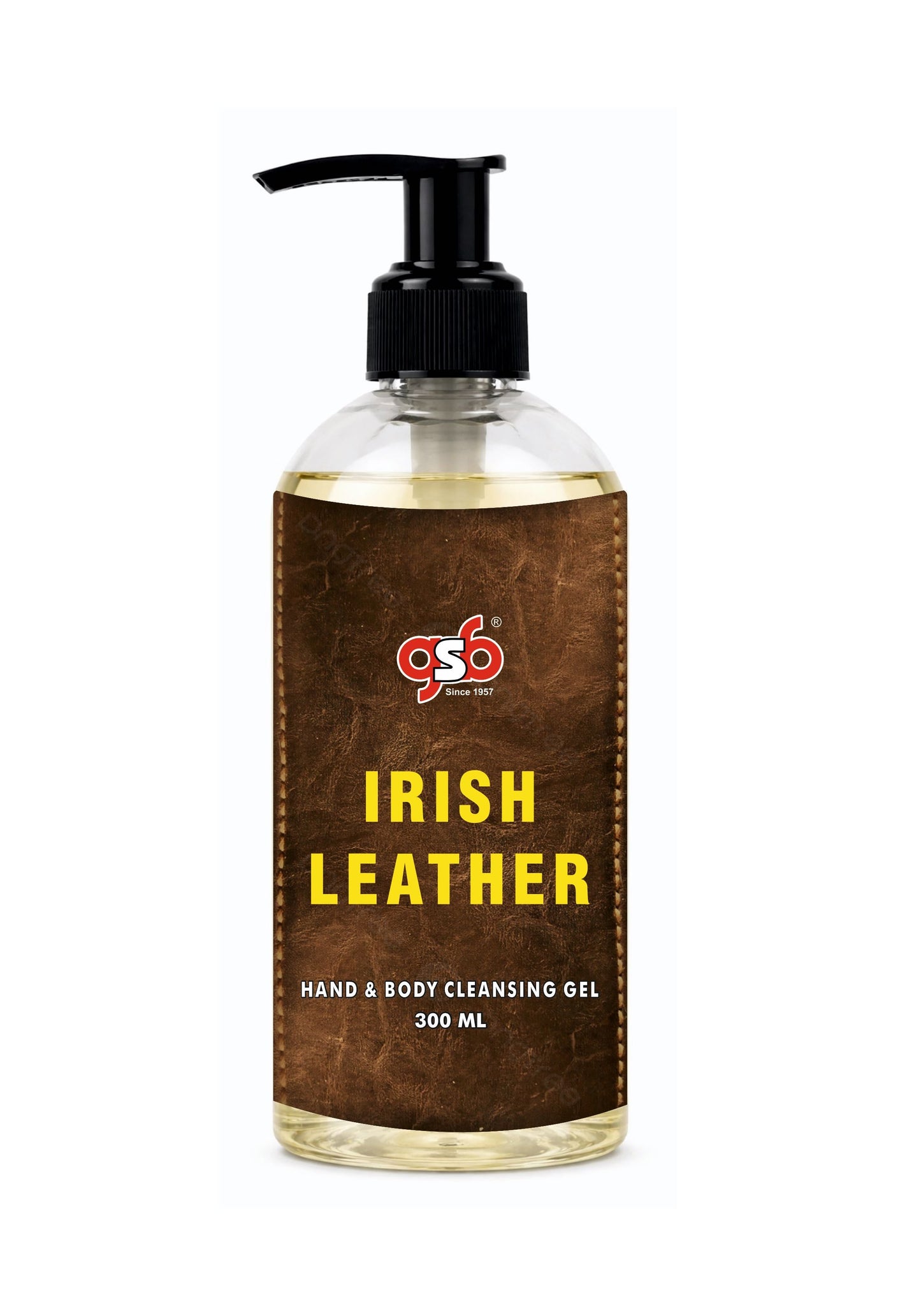 GSB Irish Leather Hand And Body Cleansing Gel Inspired From Nemo Pairs Irish Leather | Luxury Body Wash & Shower Gel With Long Lasting Aroma | No Parabens & Silicones | 300 ml