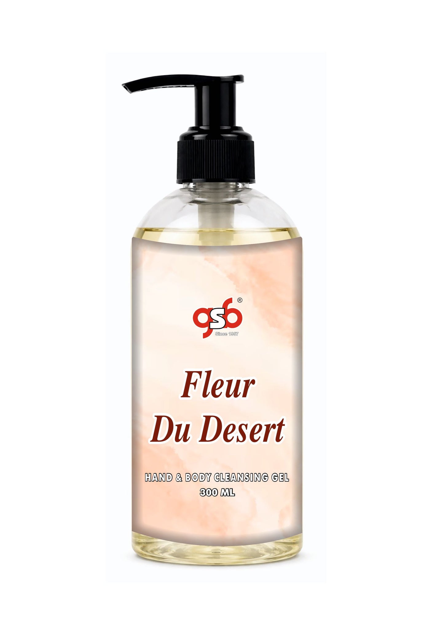 GSB Fleur Du Desert Hand And Body Cleansing Gel Inspired From Vouis Luitton Fleur Du Desert | Luxury Body Wash & Shower Gel With Long Lasting Aroma | No Parabens & Silicones | 300 ml