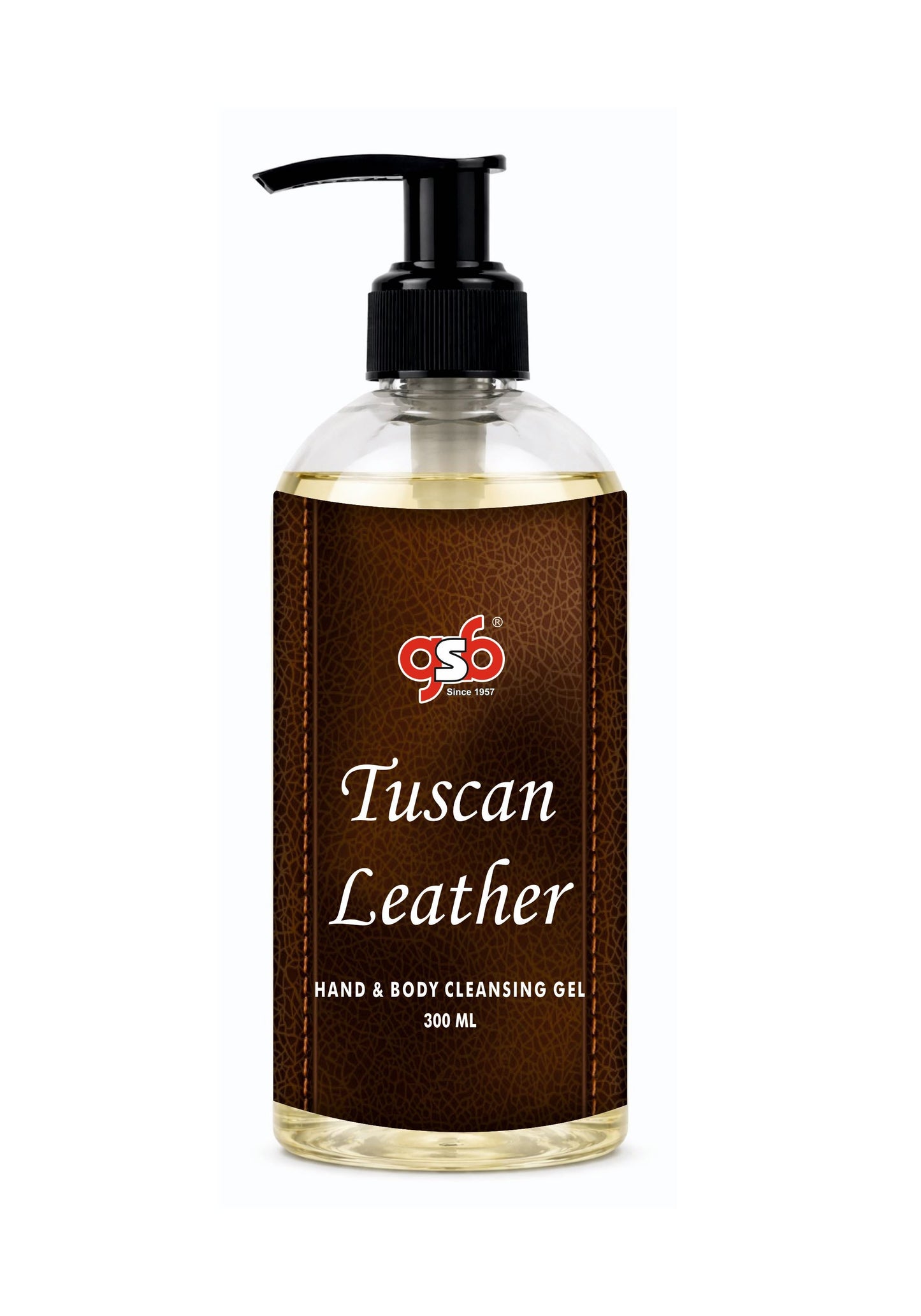 GSB Tuscan Leather Hand And Body Cleansing Gel Inspired From Tuscan Leather Fom Tord | Luxury Body Wash & Shower Gel With Long Lasting Aroma | No Parabens & Silicones | 300 ml