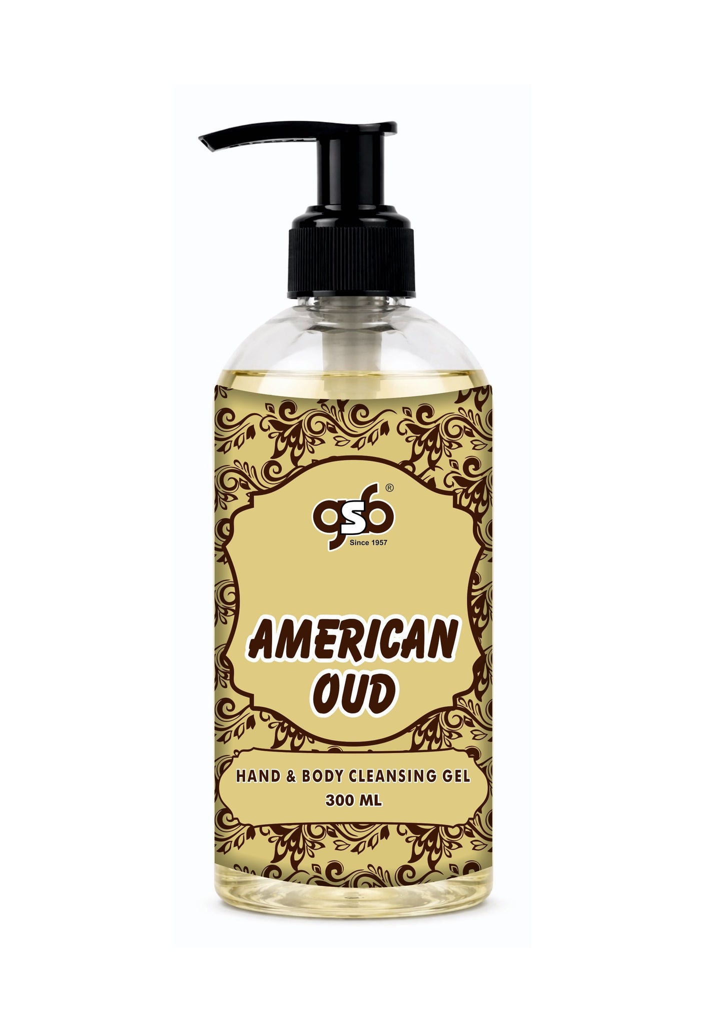 GSB American Oud Hand And Body Cleansing Gel | Luxury Body Wash & Shower Gel With Long Lasting Aroma | No Parabens & Silicones | Suitable for All Skin Types | 300 ml