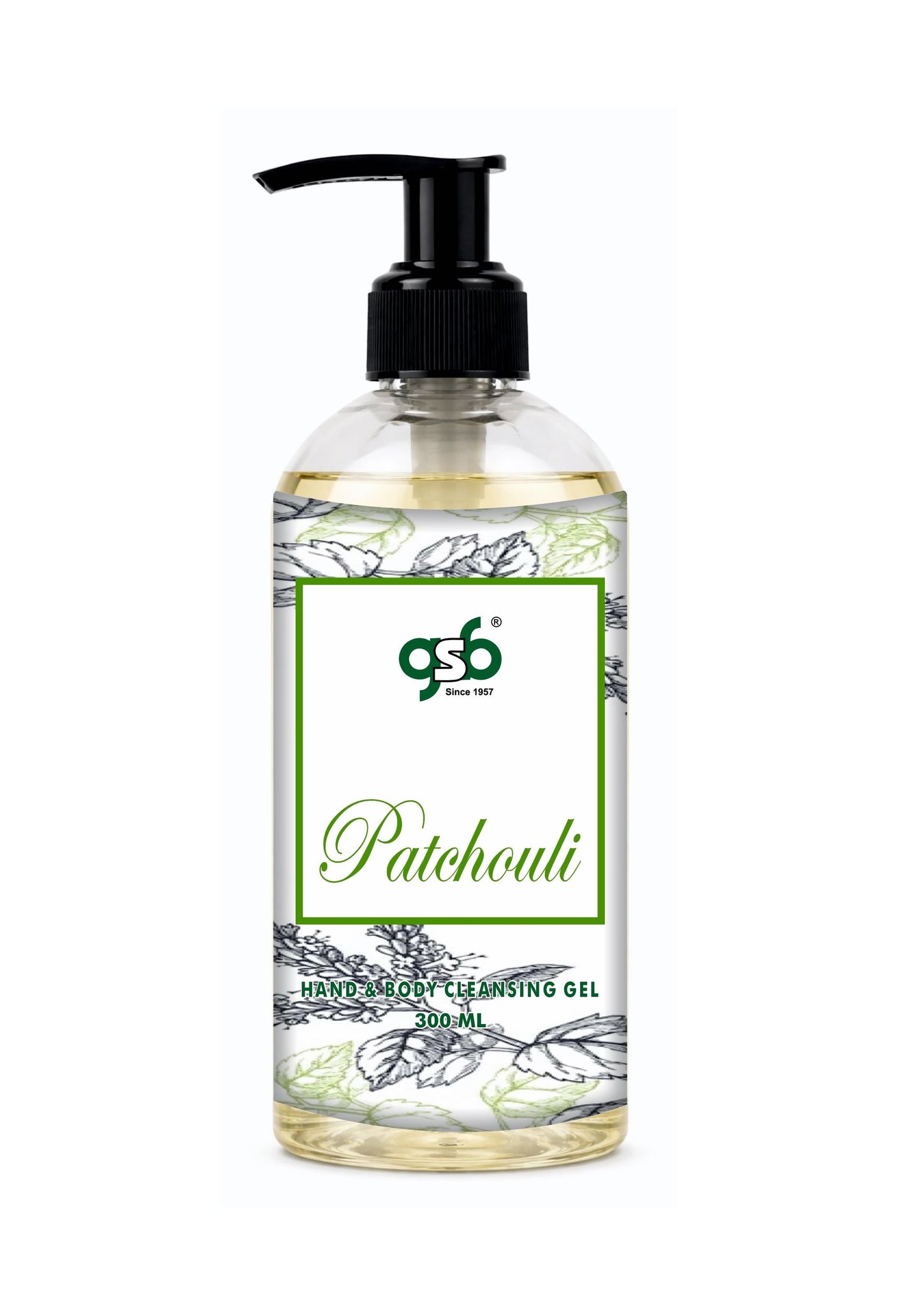 GSB Patchouli Hand And Body Cleansing Gel | Luxury Body Wash & Shower Gel With Long Lasting Aroma | No Parabens & Silicones | Suitable for All Skin Types | 300 ml