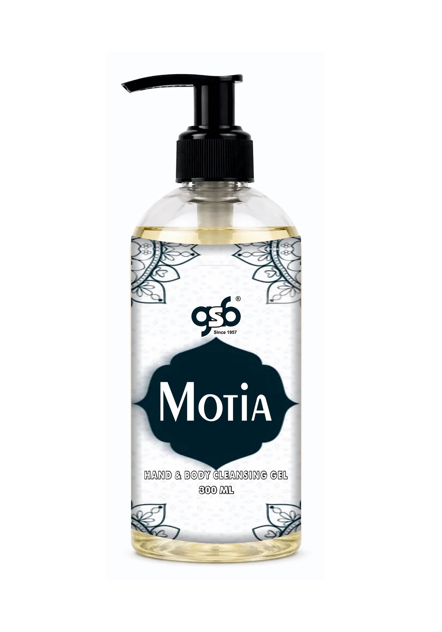 GSB Motia Hand And Body Cleansing Gel | Luxury Body Wash & Shower Gel With Long Lasting Aroma | No Parabens & Silicones | Suitable for All Skin Types | 300 ml