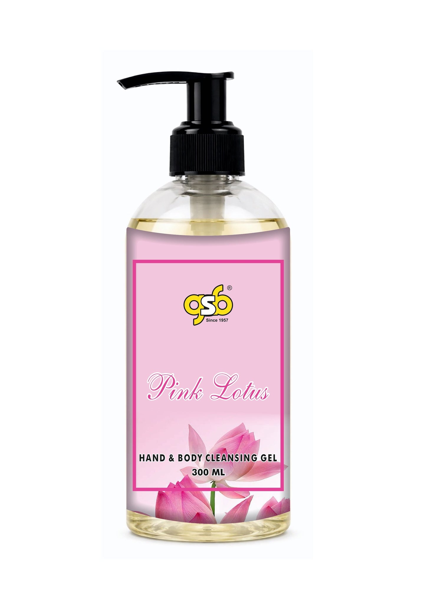GSB Pink Lotus Hand And Body Cleansing Gel | Luxury Body Wash & Shower Gel With Long Lasting Aroma | No Parabens & Silicones | Suitable for All Skin Types | 300 ml