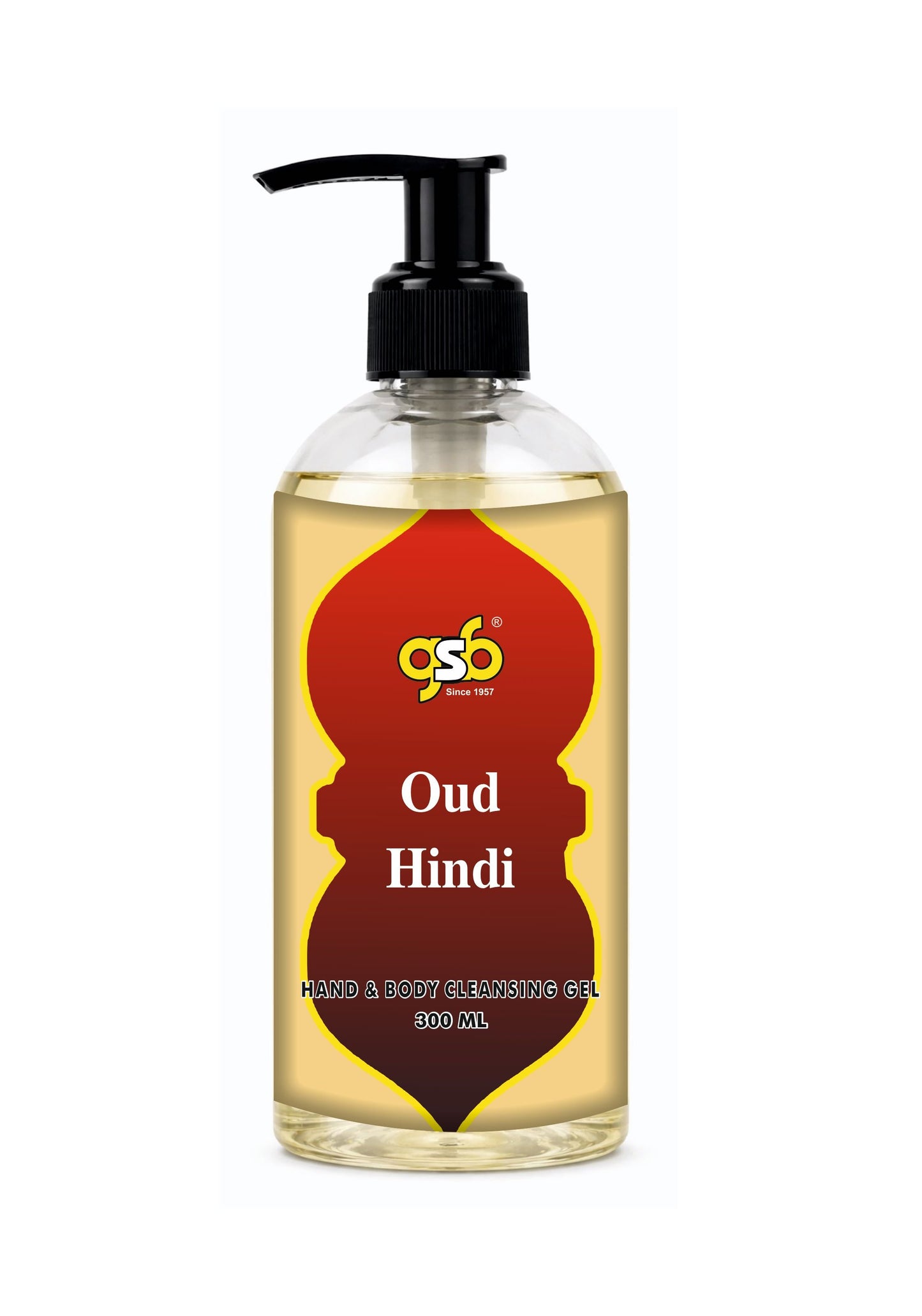 GSB Oud Hindi Hand And Body Cleansing Gel | Luxury Body Wash & Shower Gel With Long Lasting Aroma | No Parabens & Silicones | Suitable for All Skin Types | 300 ml
