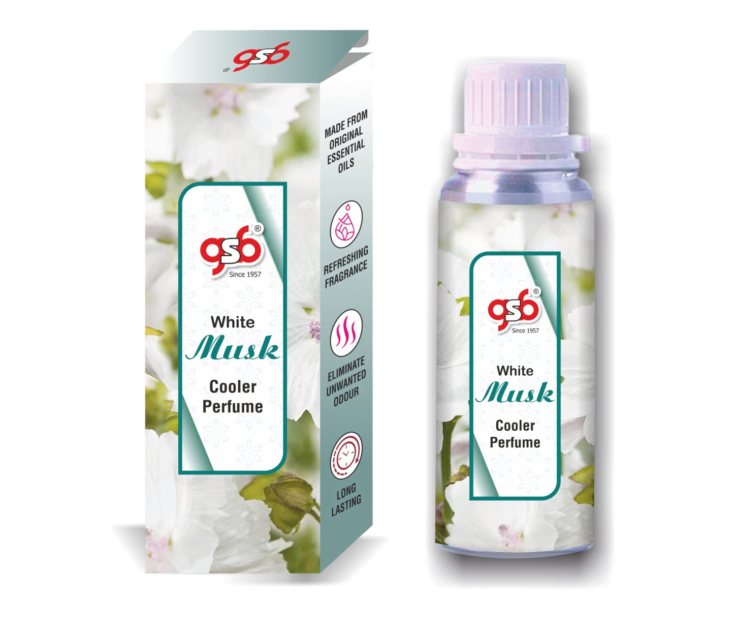 GSB White Musk Cooler Perfume | Long Lasting | Alcohol Free | Cooler Spray | Cooler Attar | Cooler Essential Oil | Natural And Real Fragrance