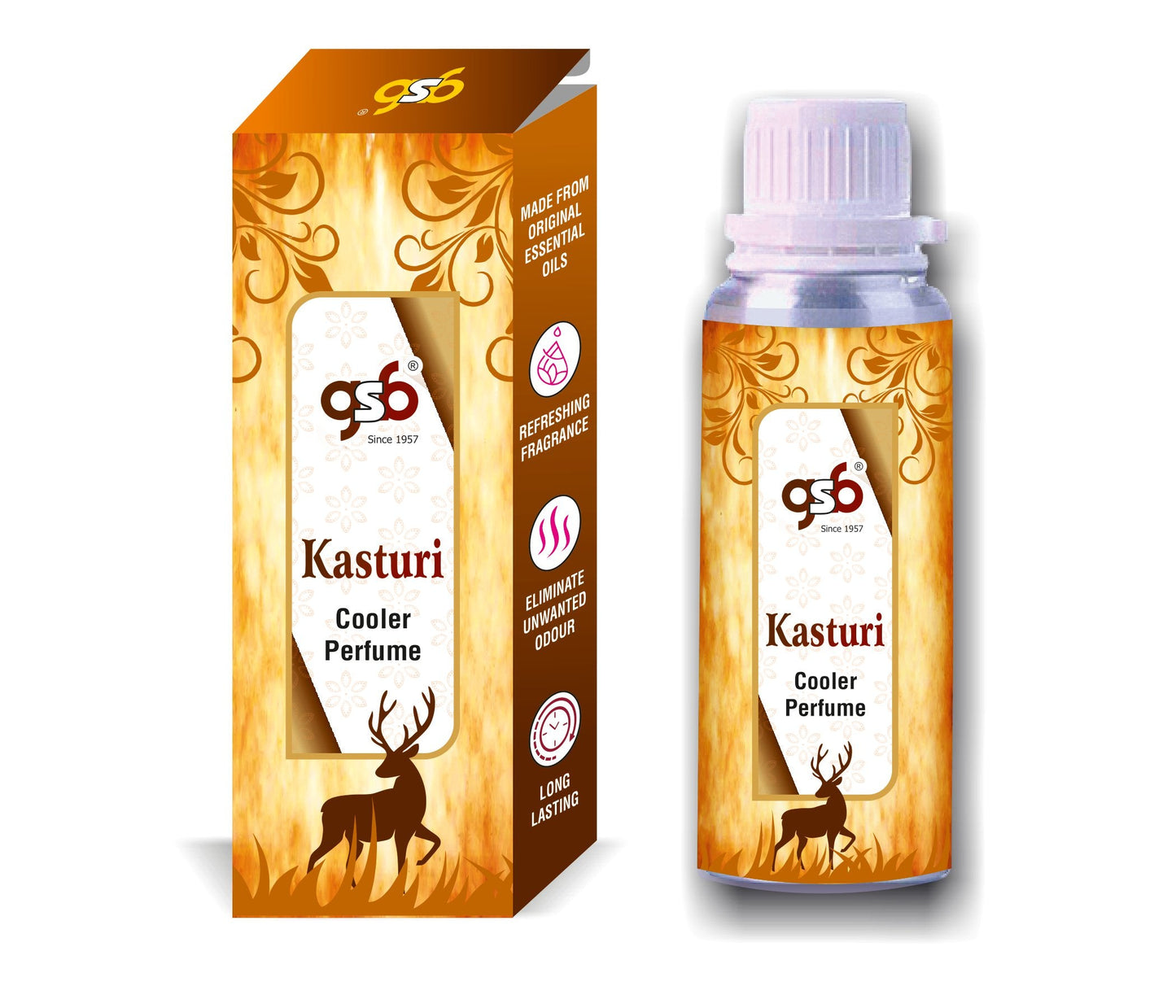 GSB Kasturi Cooler Perfume | Long Lasting | Alcohol Free | Cooler Spray | Cooler Attar | Cooler Essential Oil | Natural And Real Fragrance