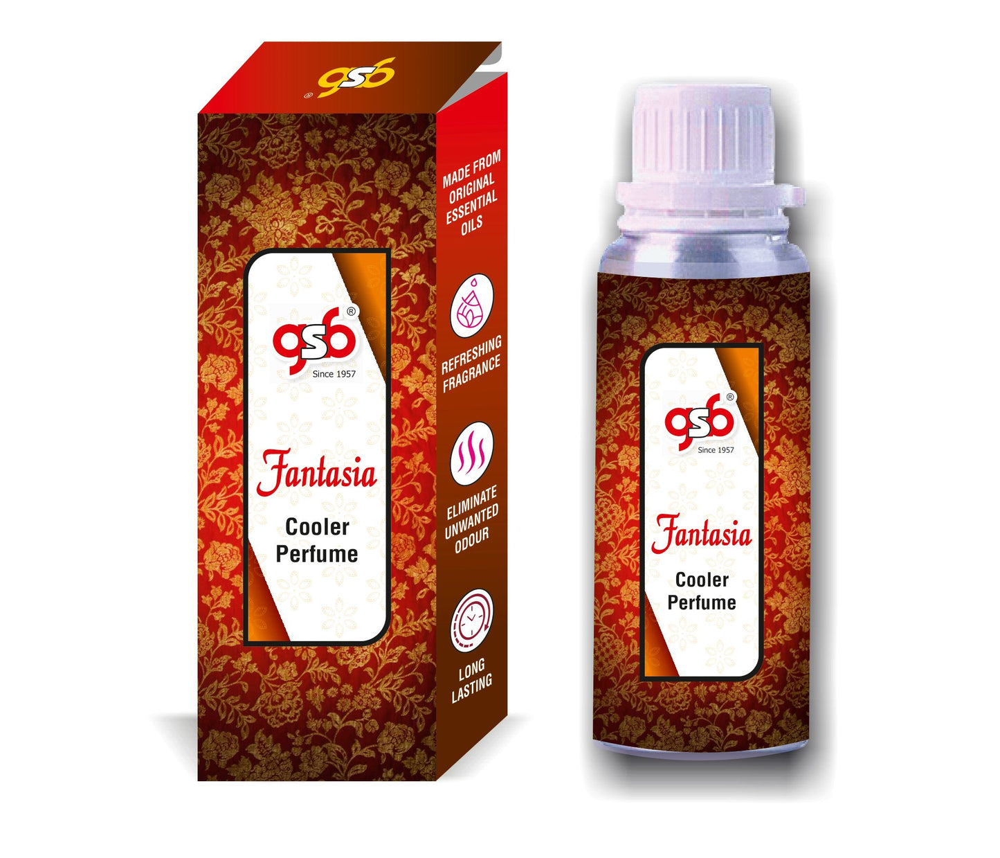 GSB Fantasia Cooler Perfume | Long Lasting | Alcohol Free | Cooler Spray | Cooler Attar | Cooler Essential Oil | Natural And Real Fragrance