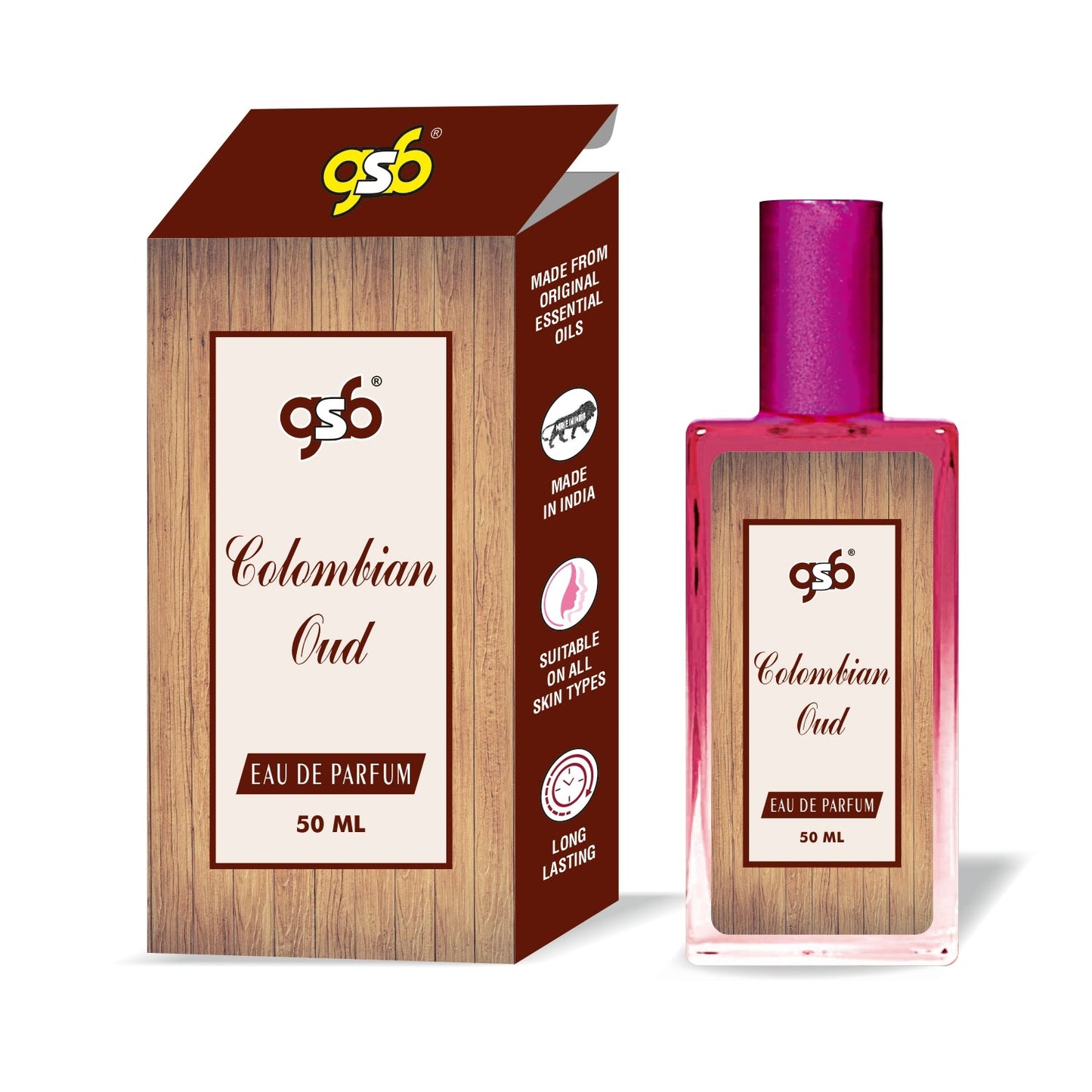 GSB Colombiyan Oud Eau De Parfum | EDP Spray For Men & Women | Luxury Perfume | Long Lasting | Suitable On All Occasions | 50 ML