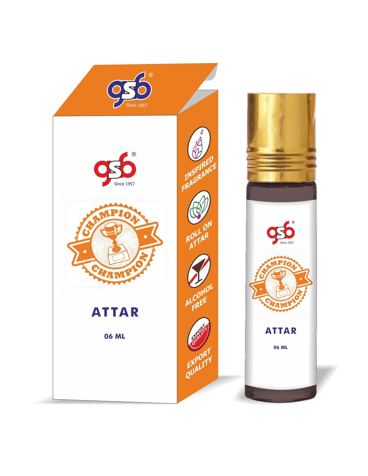 GSB Champion Attar Inspired From Davidonn Champion | Clone Fragrance | Perfume Roll On | Alcohol Free | Long Lasting | Unisex