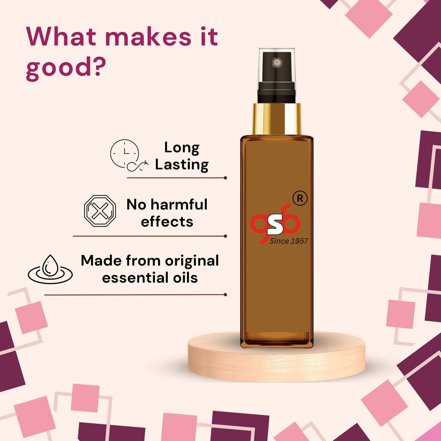 GSB Jasmine Air Freshener For Fragrance at Home and Office | For Relieve Stress, Anxiety & Depression | Natural Room Spray | Long-lasting fragrance