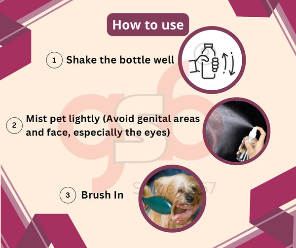 GSB Mahagony Pet Perfume | Alcohol Free | Smell Remover | Keeps Coat Smelling Fresh | Long Lasting | Dog & Cat Cologne | For All Breeds