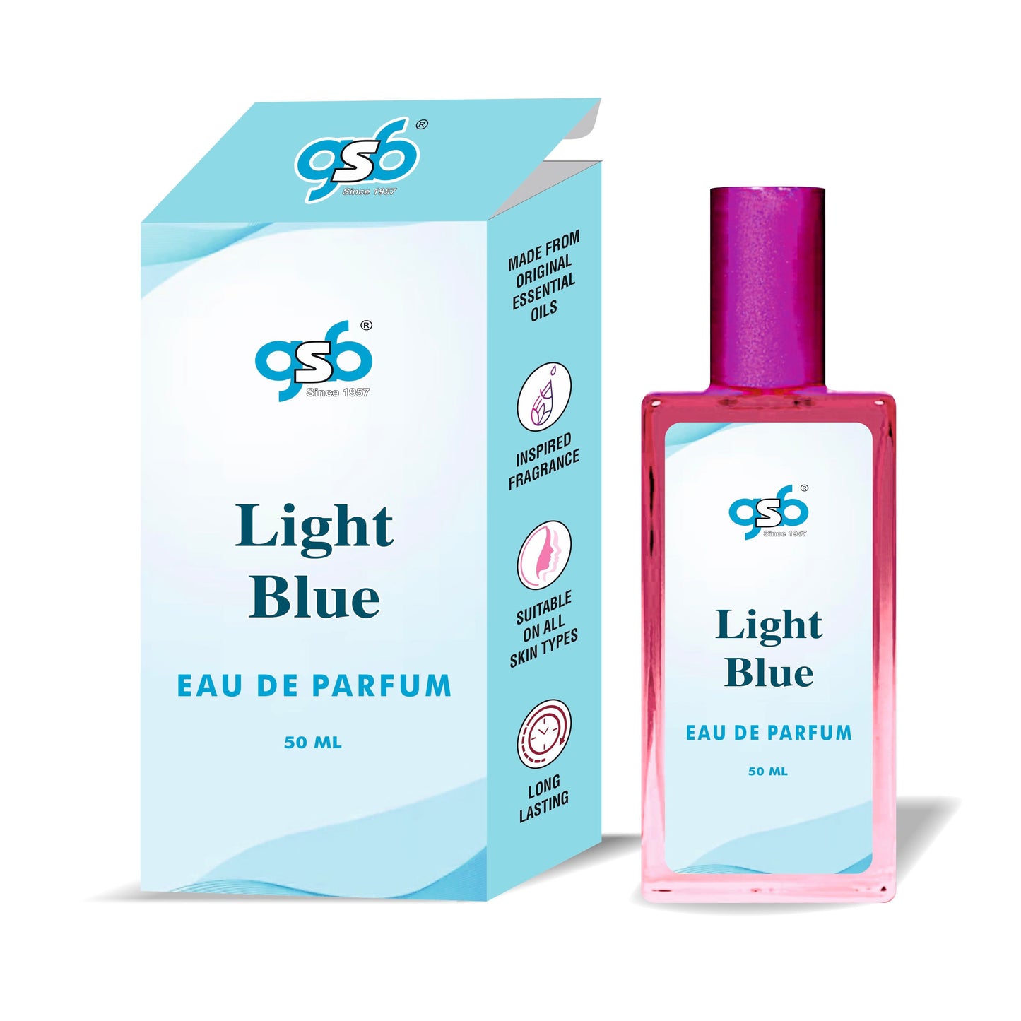 GSB Light Blue Eau De Parfum Inspired From Light Blue Dloce Gbbana | Clone Fragrance | Designer EDP Spray For Men & Women | Long Lasting