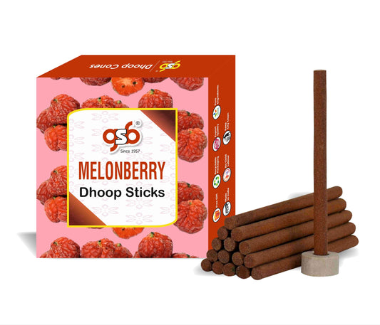 GSB Melonberry Premium Dhoop Sticks with Stand Holder in Box. | Dhoop Batti | No Charcoal | No Bamboo