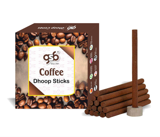 GSB Coffee Premium Dhoop Sticks with Stand Holder in Box. | Dhoop Batti | No Charcoal | No Bamboo