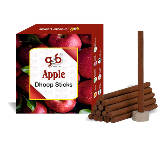 GSB Apple Premium Dhoop Sticks with Stand Holder in Box. | Dhoop Batti | No Charcoal | No Bamboo