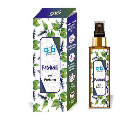 GSB Patchouli Pet Perfume | Alcohol Free | Smell Remover | Keeps Coat Smelling Fresh | Long Lasting | Dog & Cat Cologne | For All Breeds