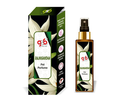 GSB Rajnigandha Pet Perfume | Alcohol Free | Smell Remover | Keeps Coat Smelling Fresh | Long Lasting | Dog & Cat Cologne | For All Breeds