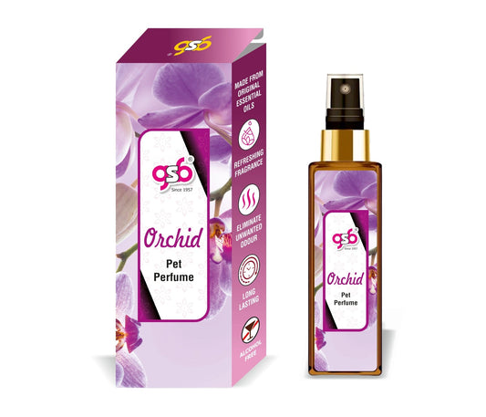 GSB Orchid Pet Perfume | Alcohol Free | Smell Remover | Keeps Coat Smelling Fresh | Long Lasting | Dog & Cat Cologne | For All Breeds