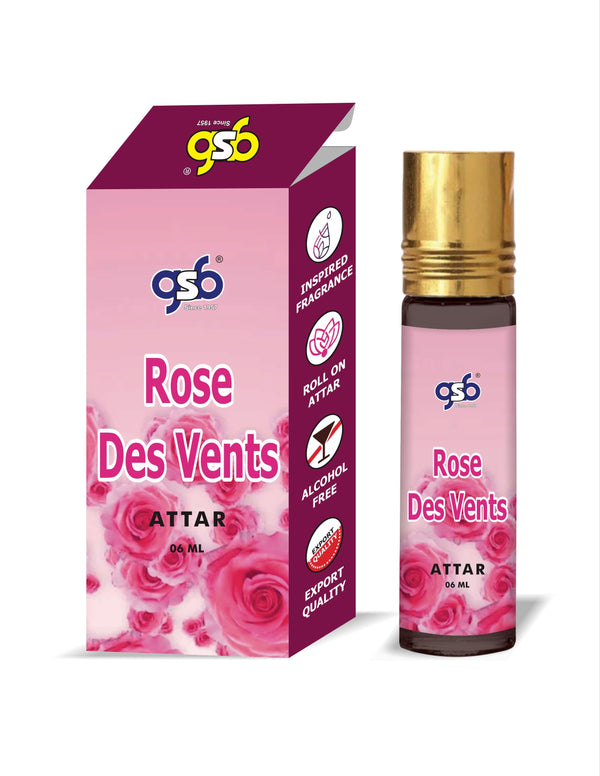 GSB Rose Des Vents Attar Inspired From Vouis Luitton Rose Des Vents | Clone Fragrance | Perfume Roll On | Alcohol Free | Long Lasting | Unisex