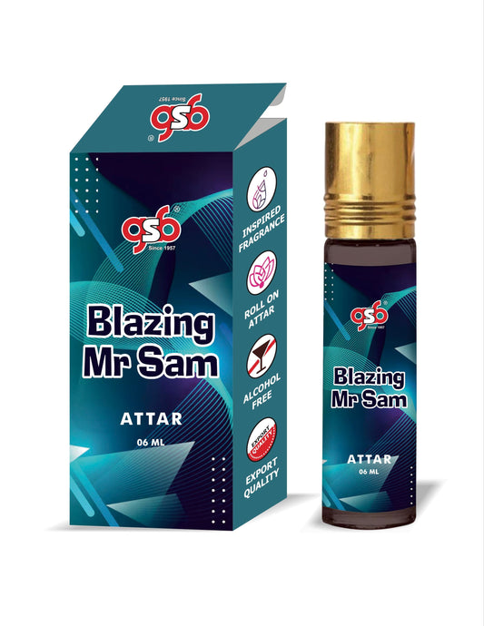 GSB Blazing Mr Sam Attar Inspired From Penbaligon Blazing Mr Sam | Clone Fragrance | Perfume Roll On | Alcohol Free | Long Lasting | Unisex