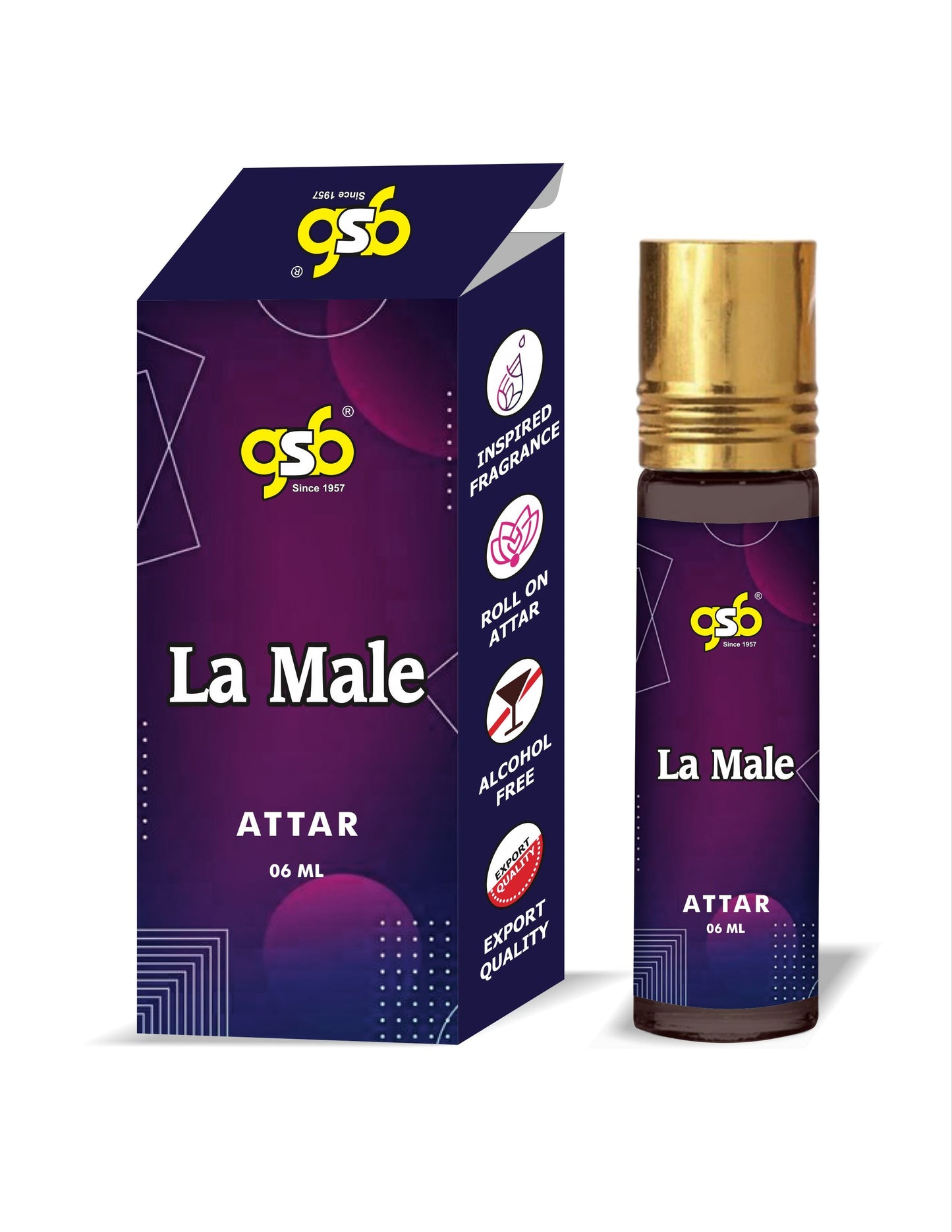 GSB La Male Attar Inspired From Jane Paul Gualiter La Male | Clone Fragrance | Perfume Roll On | Alcohol Free | Long Lasting | Unisex
