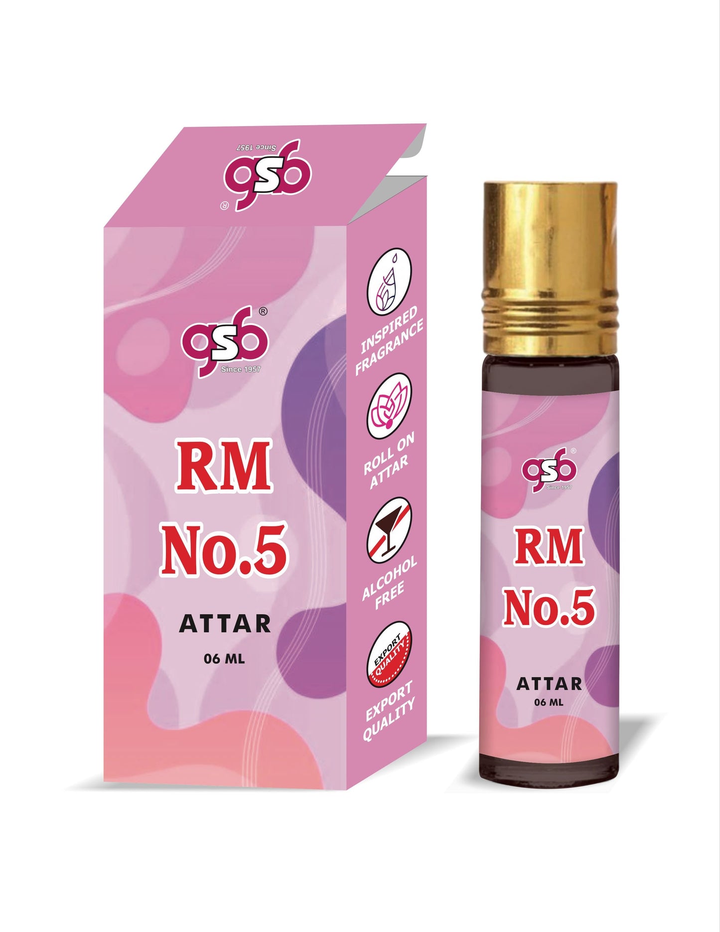GSB RM No. 5 Attar Inspired From Rosedo Matu RM No. 5 | Clone Fragrance | Perfume Roll On | Alcohol Free | Long Lasting | Unisex