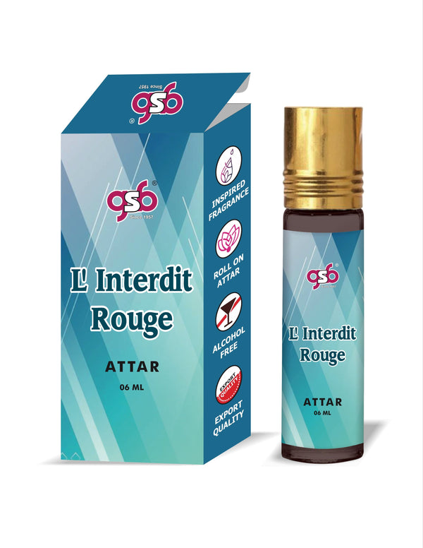 GSB  L' Interdit Rouge Attar Inspired From Gvinchy  L'Interdit Rouge | Clone Fragrance | Perfume Roll On | Alcohol Free | Long Lasting | Unisex