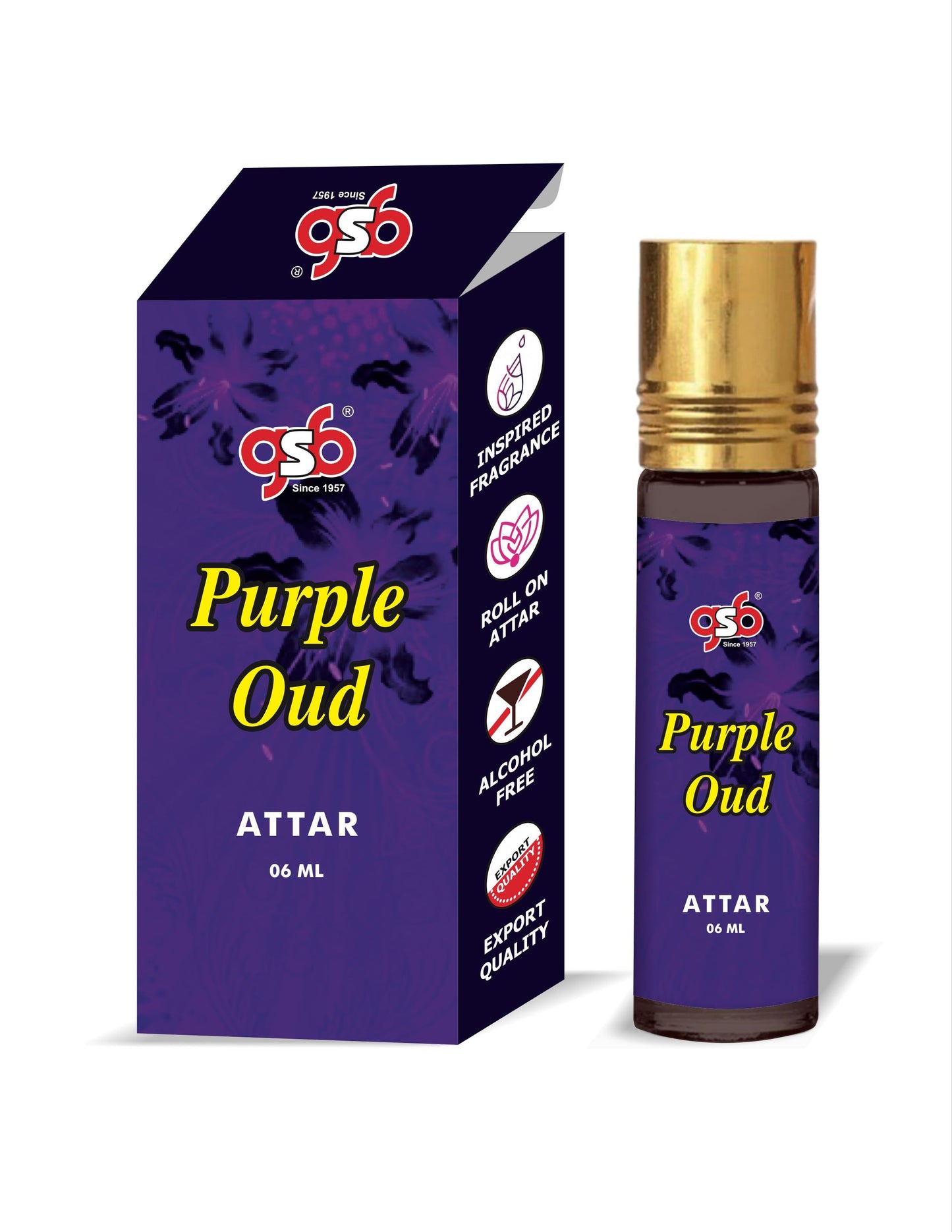 GSB Purple Oud Attar Inspired From Doir Purple Oud | Clone Fragrance | Perfume Roll On | Alcohol Free | Long Lasting | Unisex