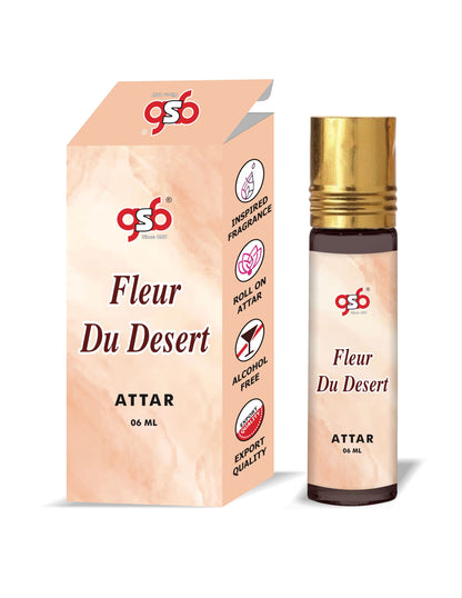GSB Fleur Du Desert Attar Inspired From Vouis Luitton Fleur Du Desert | Clone Fragrance | Perfume Roll On | Alcohol Free | Long Lasting | Unisex