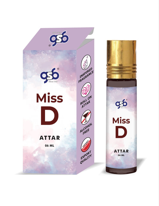 GSB Miss D Attar Inspired From Doir Miss D | Clone Fragrance | Perfume Roll On | Alcohol Free | Long Lasting | Unisex
