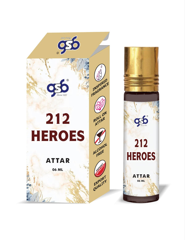 GSB 212 Heroes Attar Inspired From Craolina Hrrera 212 Heroes | Clone Fragrance | Perfume Roll On | Alcohol Free | Long Lasting | Unisex