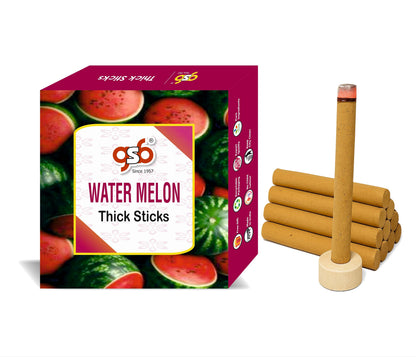 GSB Watermelon Premium Thick Dhoop Sticks with Stand Holder in Box | Dhoop Batti | No Charcoal | No Bamboo
