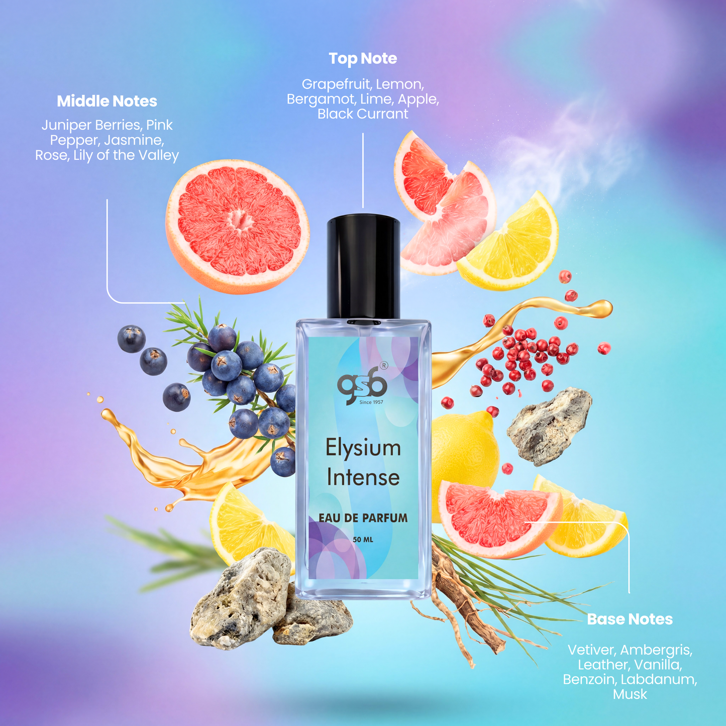 GSB Elysium Intense Eau De Parfum Inspired From Roza Elysium | Clone Fragrance | Designer EDP Spray For Men & Women | Long Lasting