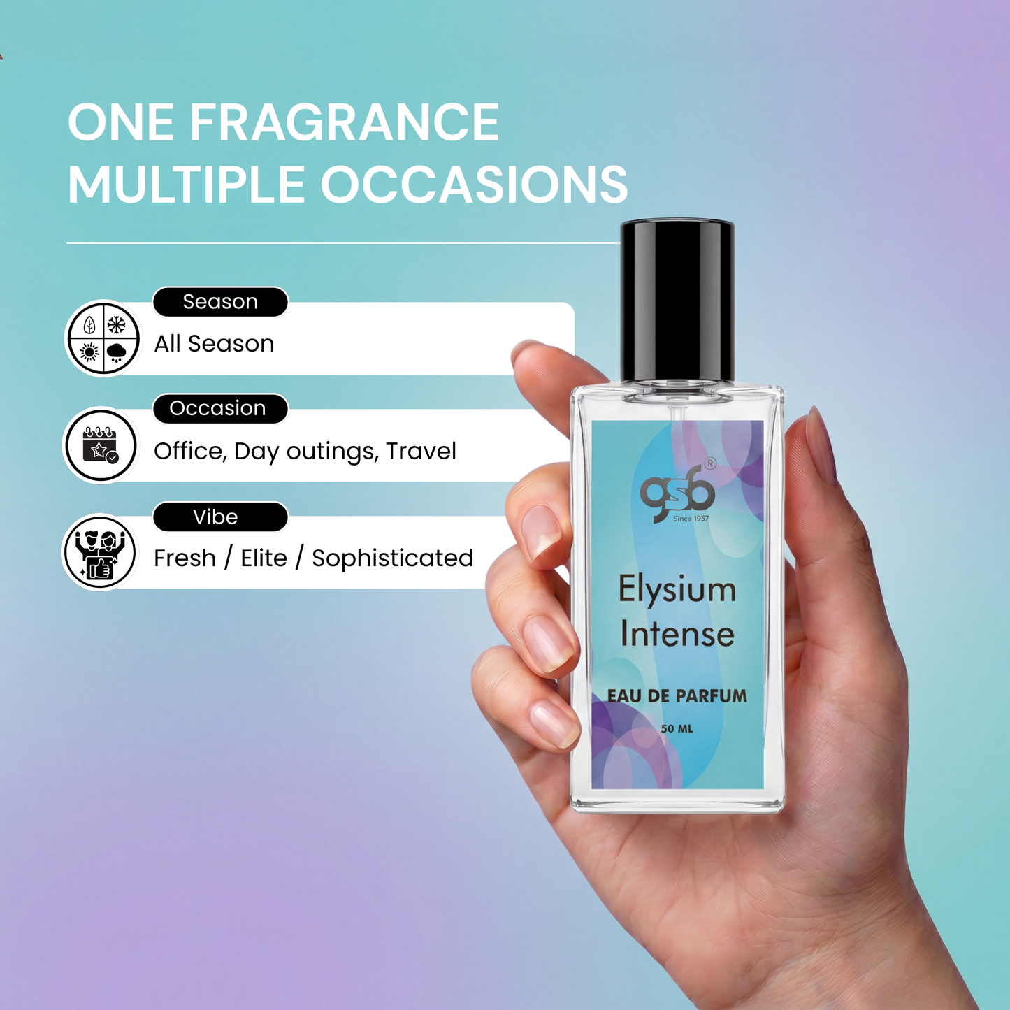 GSB Elysium Intense Eau De Parfum Inspired From Roza Elysium | Clone Fragrance | Designer EDP Spray For Men & Women | Long Lasting