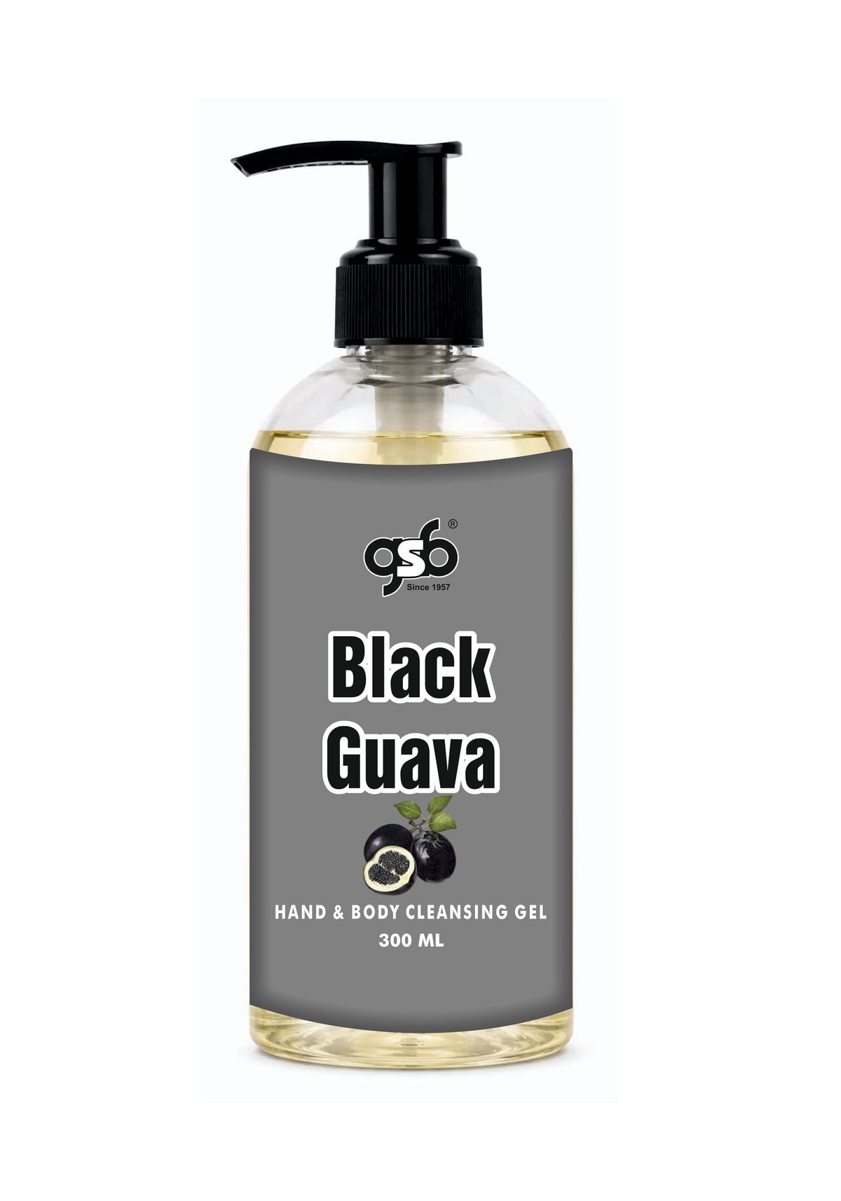 GSB Black Guava Hand And Body Cleansing Gel Inspired From Born To Outstand Black Guava | Luxury Body Wash & Shower Gel With Long Lasting Aroma | No Parabens & Silicones | 300 ml
