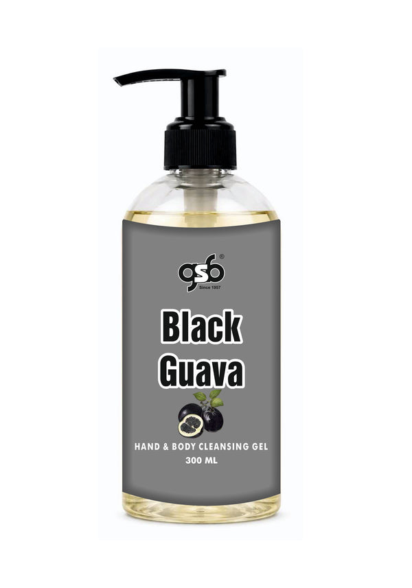 GSB Black Guava Hand And Body Cleansing Gel Inspired From Born To Outstand Black Guava | Luxury Body Wash & Shower Gel With Long Lasting Aroma | No Parabens & Silicones | 300 ml