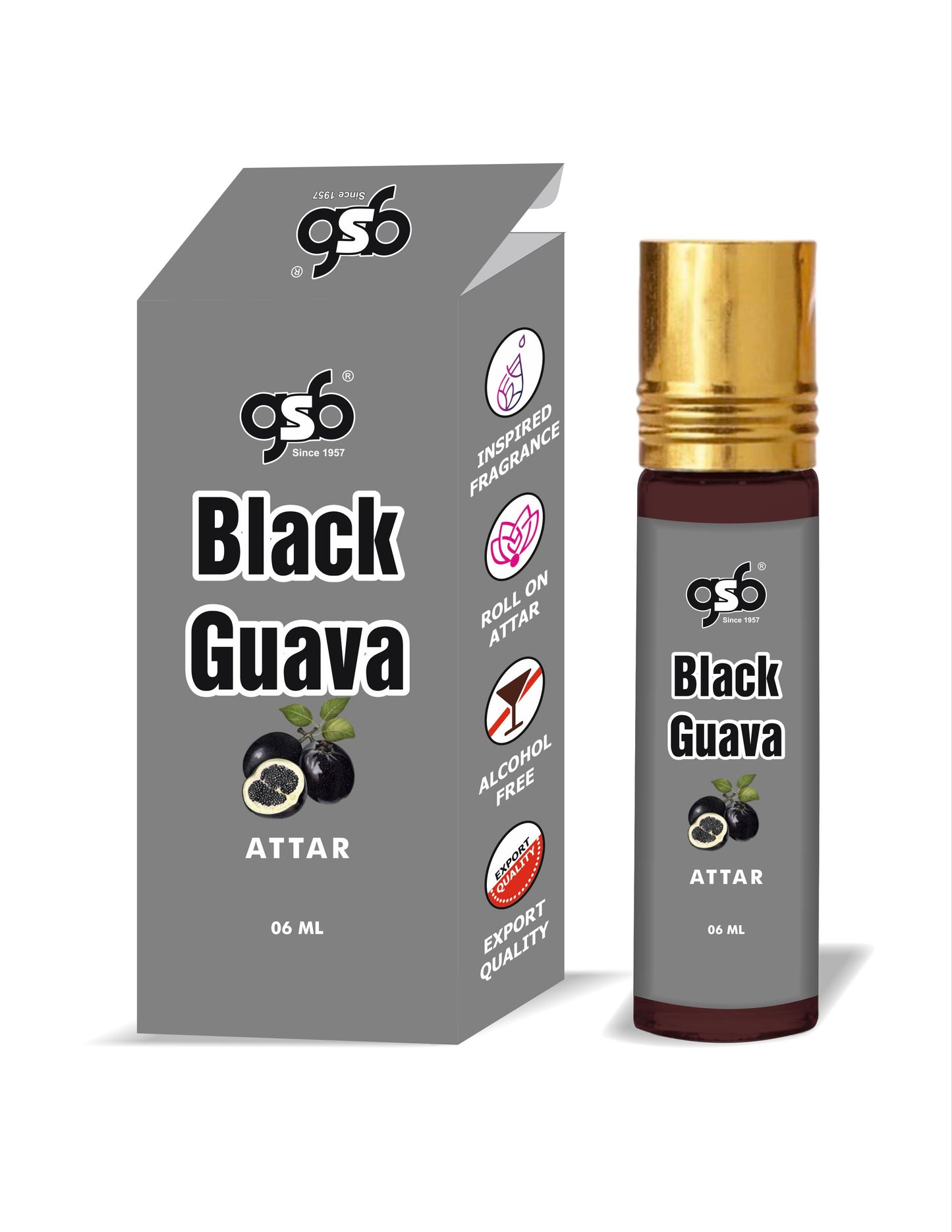 GSB Black Guava Attar Inspired From Born To Outstand Black Guava | Clone Fragrance | Perfume Roll On | Alcohol Free | Long Lasting | Unisex