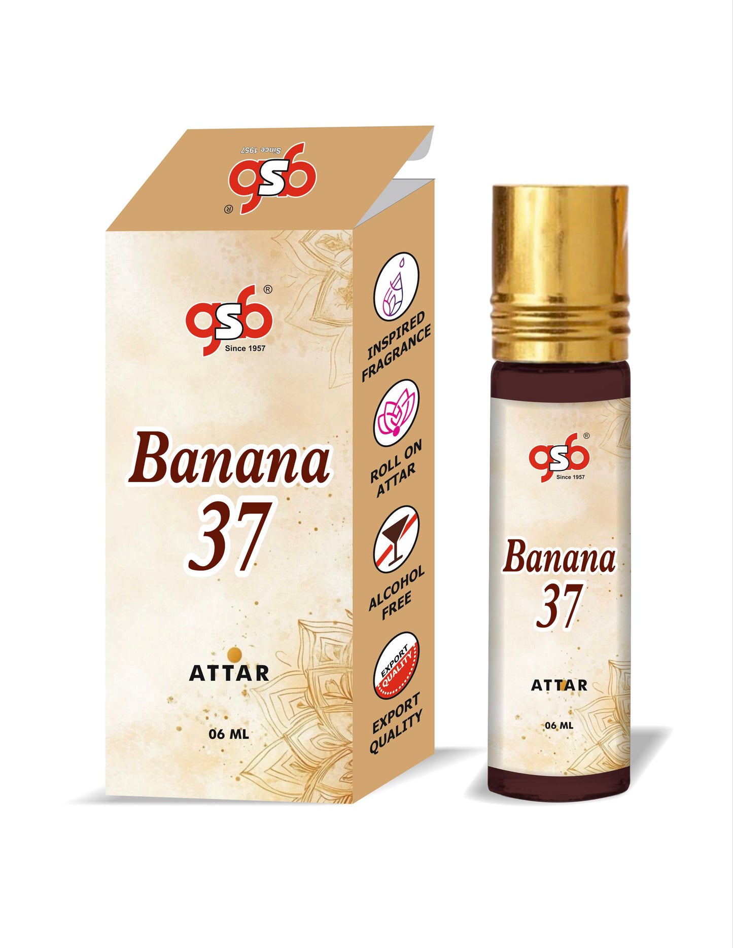 GSB Banana 37 Attar Inspired From Kyali Banana 37 | Clone Fragrance | Perfume Roll On | Alcohol Free | Long Lasting | Unisex